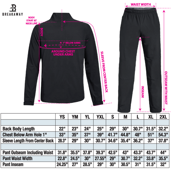 Youth Breakaway Lightweight Warm Up Pants (Chicago Bulldogs)