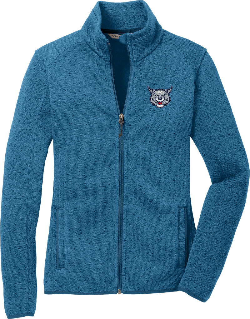 CT Bobcats Ladies Sweater Fleece Jacket