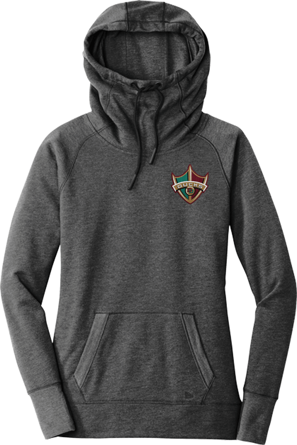 Delaware Ducks New Era Ladies Tri-Blend Fleece Pullover Hoodie