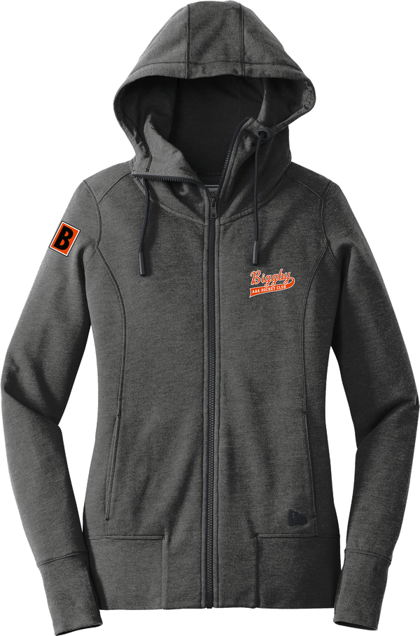 Biggby Coffee AAA New Era Ladies Tri-Blend Fleece Full-Zip Hoodie