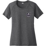 Lady Badgers Ladies PosiCharge Tri-Blend Wicking Scoop Neck Raglan Tee