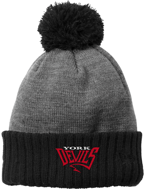 York Devils New Era Colorblock Cuffed Beanie