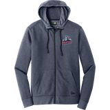 CT Wolfpack South New Era Tri-Blend Fleece Full-Zip Hoodie