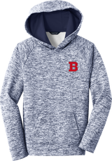 CT Bobcats Youth PosiCharge Electric Heather Fleece Hooded Pullover