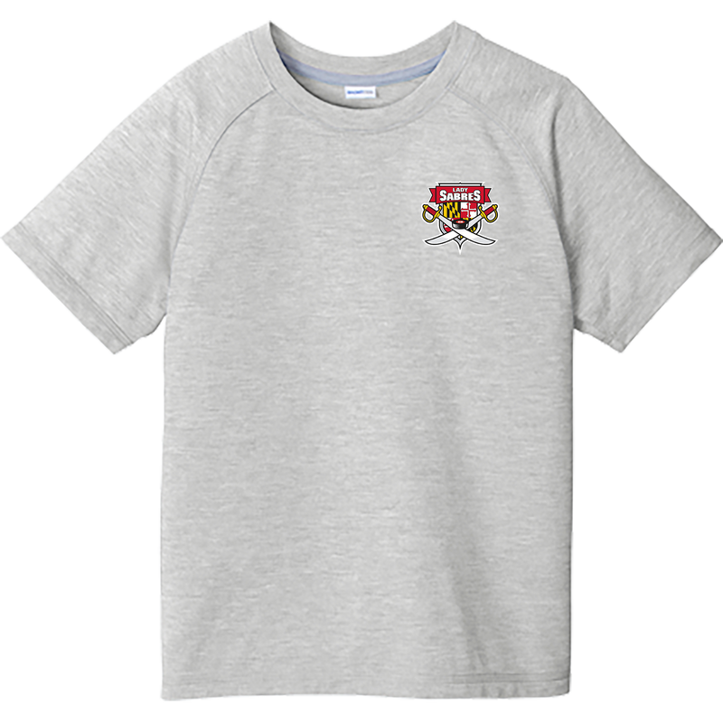 SOMD Lady Sabres Youth PosiCharge  Tri-Blend Wicking Raglan Tee