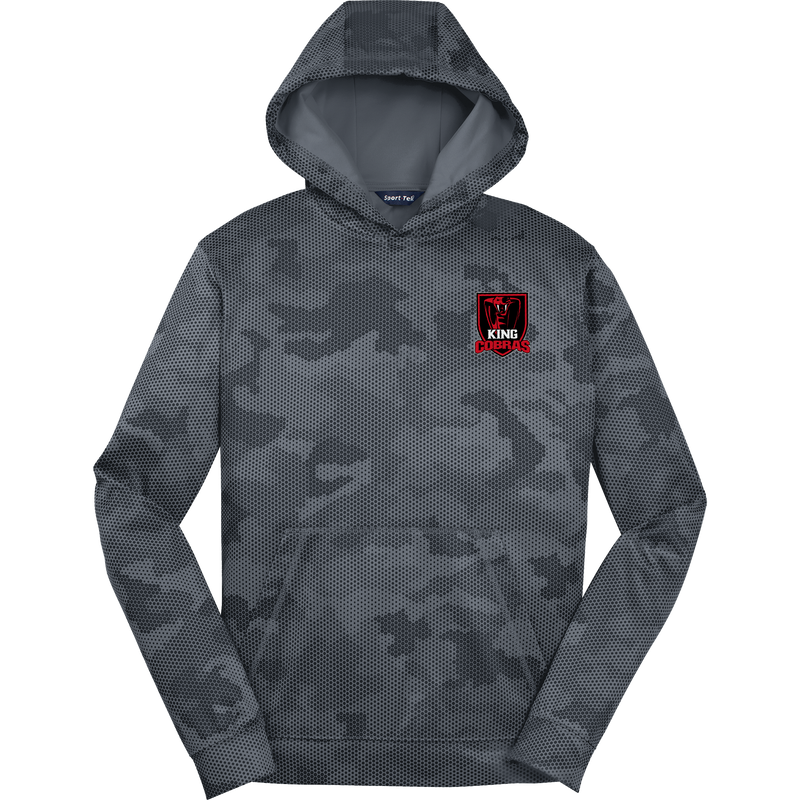 King Cobras Youth Sport-Wick CamoHex Fleece Hooded Pullover